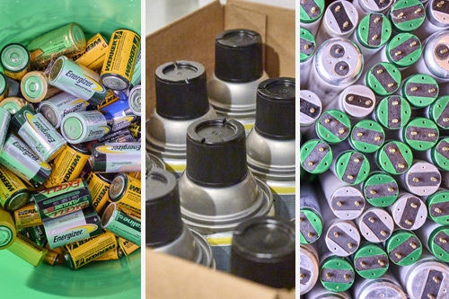 Image of many battery tops of all different sizes