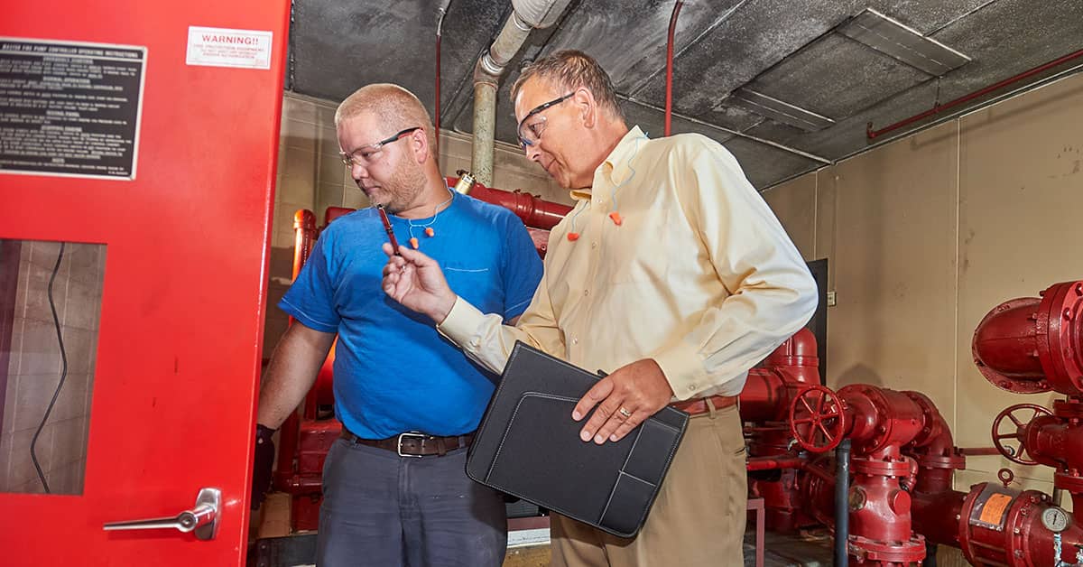 Manager delivering Safety Reminder to employee