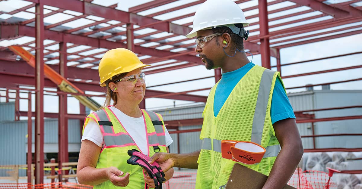 Offering PPE work gloves