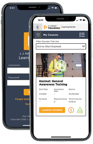 Training app on mobile phone